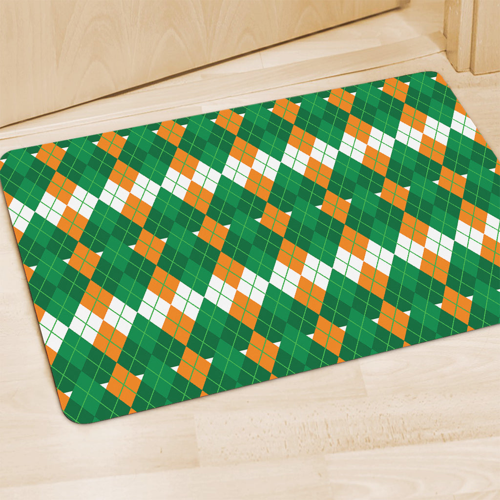 Irish Themed Argyle Pattern Print Polyester Doormat