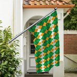 Irish Themed Argyle Pattern Print Polyester Flag