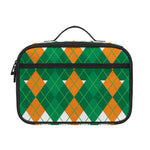 Irish Themed Argyle Pattern Print Portable Lunch Bag
