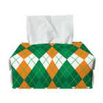 Irish Themed Argyle Pattern Print Rectangle Tissue Box Cover