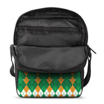 Irish Themed Argyle Pattern Print Rectangular Crossbody Bag