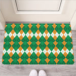 Irish Themed Argyle Pattern Print Rubber Doormat