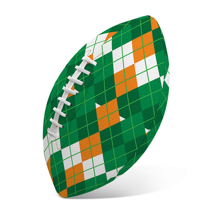 Irish Themed Argyle Pattern Print Rugby Ball