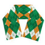 Irish Themed Argyle Pattern Print Scarf