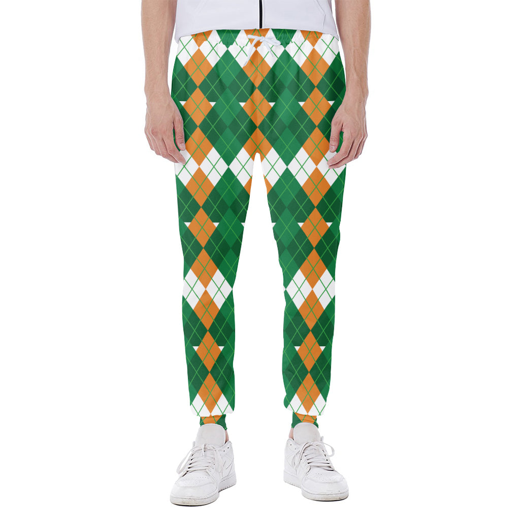 Irish Themed Argyle Pattern Print Scuba Joggers