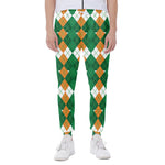 Irish Themed Argyle Pattern Print Scuba Joggers