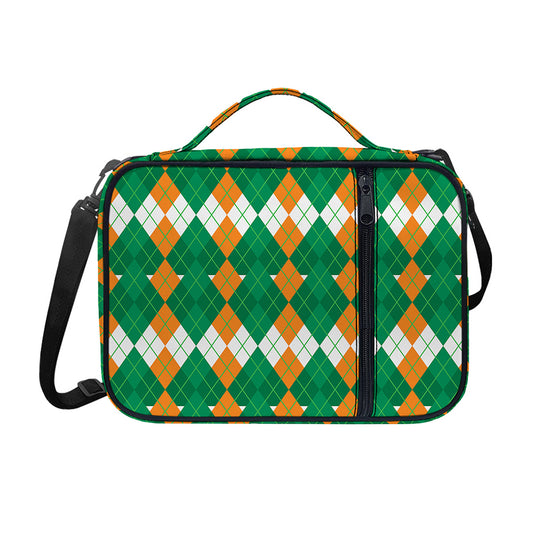 Irish Themed Argyle Pattern Print Shoulder Strap Bible Bag
