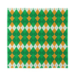 Irish Themed Argyle Pattern Print Silk Bandana