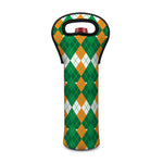 Irish Themed Argyle Pattern Print Single Neoprene Wine Tote
