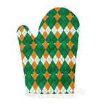 Irish Themed Argyle Pattern Print Single Oven Mitt