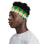 Irish Themed Argyle Pattern Print Sports Headband