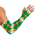 Irish Themed Argyle Pattern Print Sun Protection Arm Sleeves
