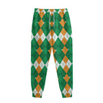 Irish Themed Argyle Pattern Print Sweatpants