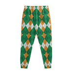 Irish Themed Argyle Pattern Print Sweatpants