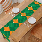 Irish Themed Argyle Pattern Print Table Runner