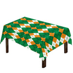 Irish Themed Argyle Pattern Print Tablecloth