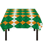 Irish Themed Argyle Pattern Print Tablecloth