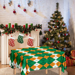 Irish Themed Argyle Pattern Print Tablecloth