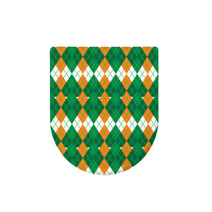 Irish Themed Argyle Pattern Print Toilet Lid Cover