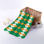 Irish Themed Argyle Pattern Print Towel