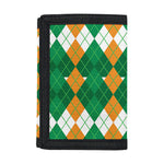 Irish Themed Argyle Pattern Print Trifold Wallet