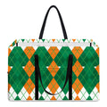 Irish Themed Argyle Pattern Print Utility Tote Bag
