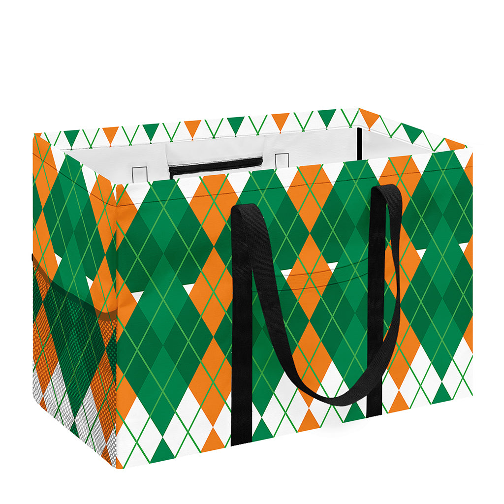 Irish Themed Argyle Pattern Print Utility Tote Bag