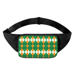 Irish Themed Argyle Pattern Print Waist Bag
