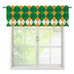Irish Themed Argyle Pattern Print Window Valance