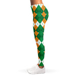 Irish Themed Argyle Pattern Print Women's Leggings