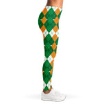 Irish Themed Argyle Pattern Print Women's Leggings