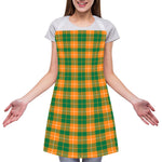 Irish Themed Plaid Pattern Print Adjustable Apron