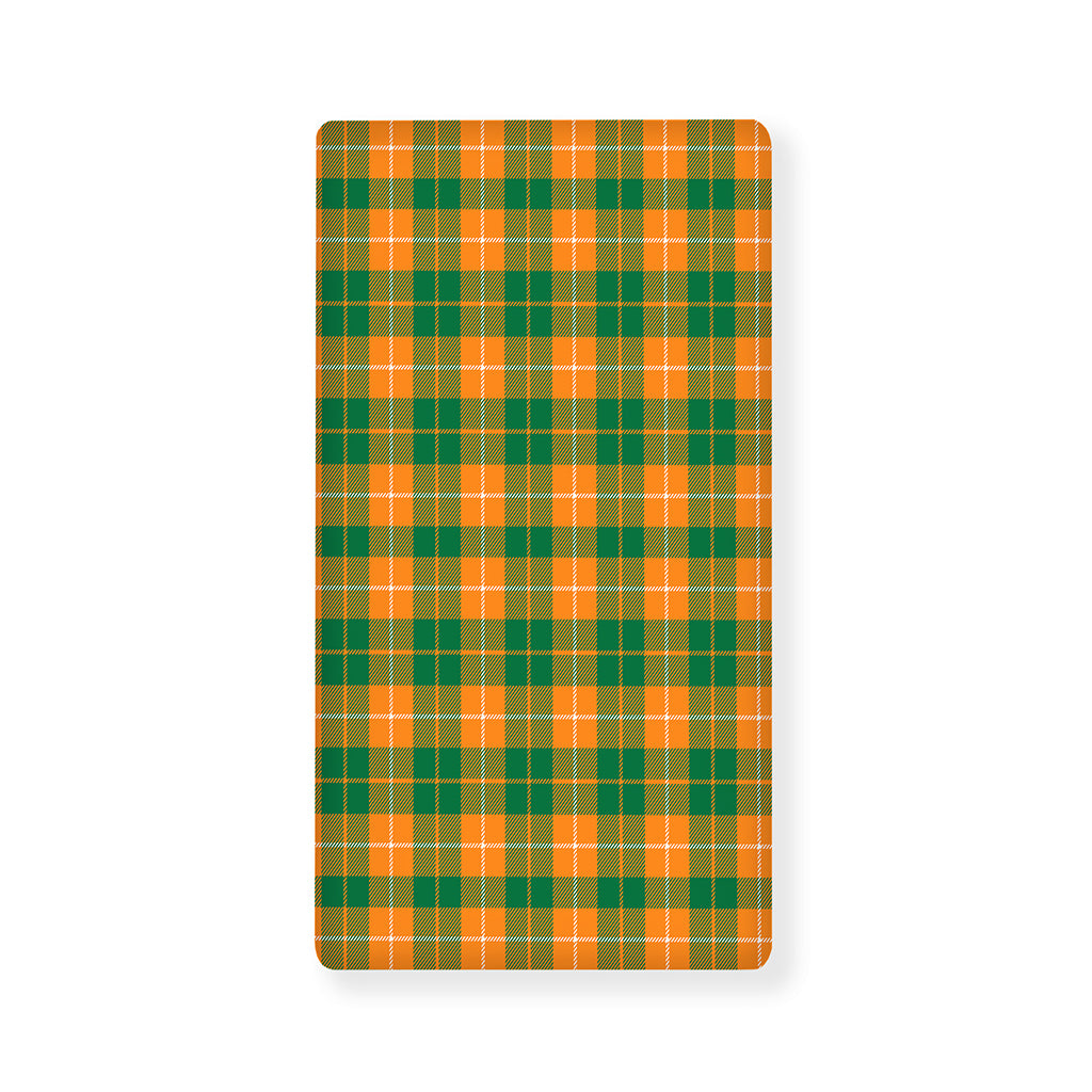 Irish Themed Plaid Pattern Print Baby Crib Sheet