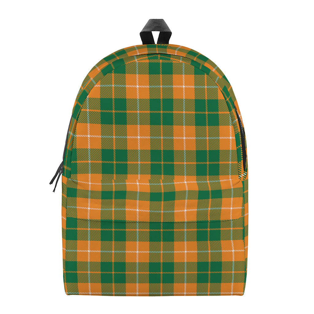 Irish Themed Plaid Pattern Print Backpack