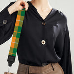Irish Themed Plaid Pattern Print Bag Strap