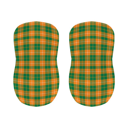 Irish Themed Plaid Pattern Print Bar Stool Covers