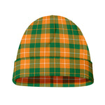 Irish Themed Plaid Pattern Print Beanie
