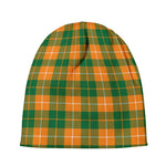 Irish Themed Plaid Pattern Print Beanie