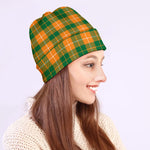 Irish Themed Plaid Pattern Print Beanie