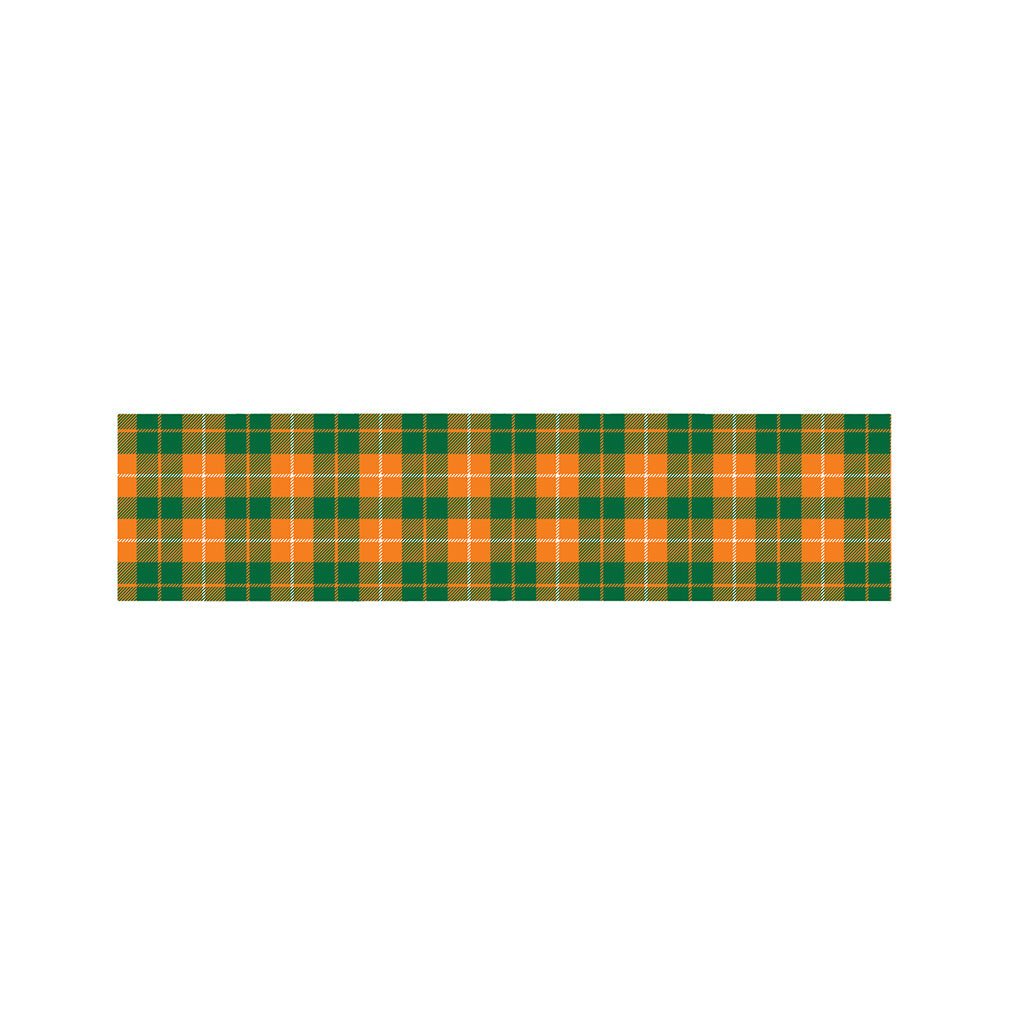 Irish Themed Plaid Pattern Print Bed Runner