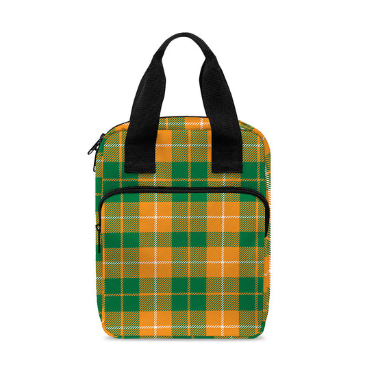 Irish Themed Plaid Pattern Print Bible Tote Bag