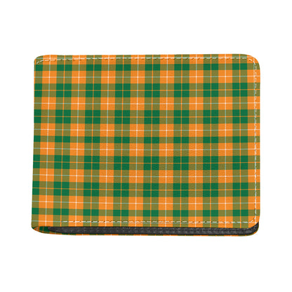 Irish Themed Plaid Pattern Print Bifold Wallet
