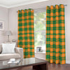 Irish Themed Plaid Pattern Print Blackout Grommet Curtains