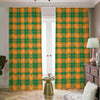 Irish Themed Plaid Pattern Print Blackout Pencil Pleat Curtains