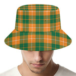 Irish Themed Plaid Pattern Print Bucket Hat