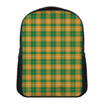 Irish Themed Plaid Pattern Print Casual Backpack