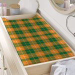 Irish Themed Plaid Pattern Print Changing Pad Cover