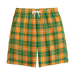 Irish Themed Plaid Pattern Print Cotton Shorts