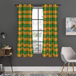 Irish Themed Plaid Pattern Print Curtain