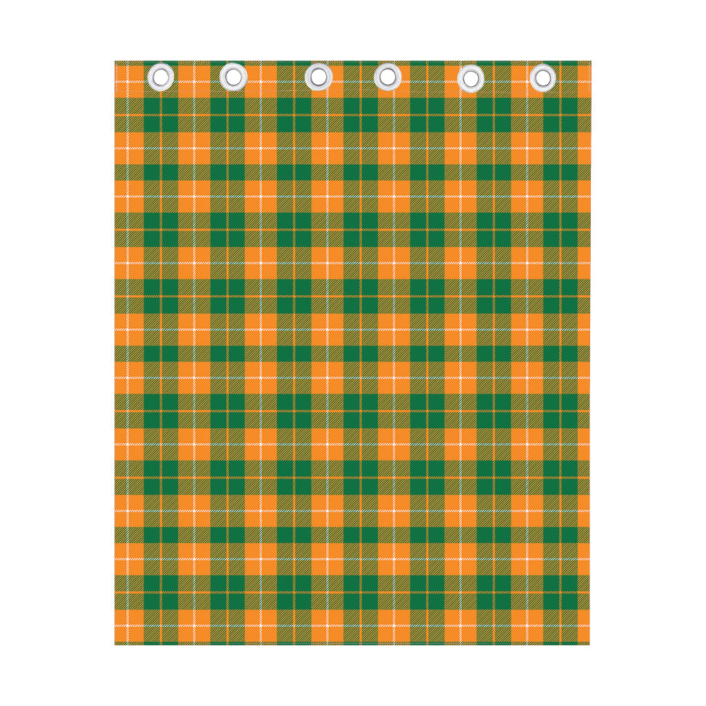 Irish Themed Plaid Pattern Print Curtain